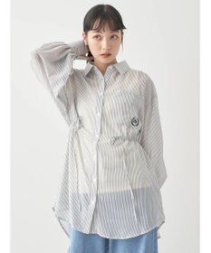 earth music&ecology ワンポイント刺繍ロングシャツ