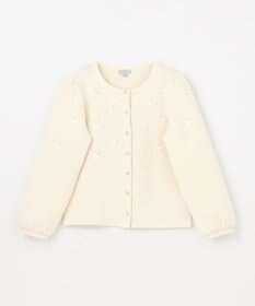 ANY KIDS スナップボタン リボンカーディガン