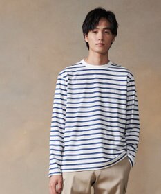 J.PRESS MEN 【J.PRESS USA】ボーダー刺繍ロングＴシャツ