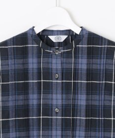 J.PRESS LADIES L 【洗える】モデレートマドラス バンドカラー ピンタック ブラウス