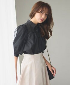 Feroux 【大好評につき追加生産決定！】袖チュールブラウス