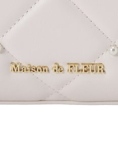 Maison de FLEUR スカーフ付きパールキルティングトートバッグ