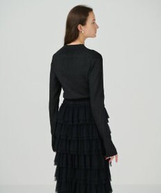 GRACE CONTINENTAL ラメハイゲージニットトップ