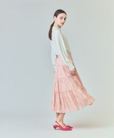 GRACE CONTINENTAL ラメジャガードサテンスカート