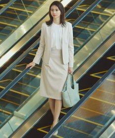 23区 【洗える】 バックサテンアムンゼン スタンドカラー ブラウス