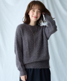 ANY 【洗濯機可】フェザーメッシュニット