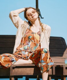 San-ai Resort（三愛水着楽園） ロングパンツセット　9M・11L　【Coral veil（コーラルヴェール）】