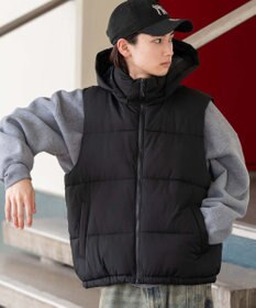 WEGO 【25年秋冬新作/ユニセックス着用ITEM/MLサイズ展開】2WAYパファーベスト