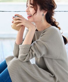 Tiaclasse L 【洗える】リラックス感のあるラグランスリーブニット