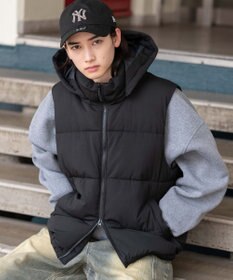 WEGO 【25年秋冬新作/ユニセックス着用ITEM/MLサイズ展開】2WAYパファーベスト