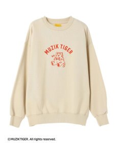 Green Parks ムジークタイガー／裏起毛プリントプルオーバー