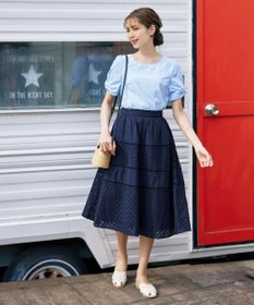 Tiaclasse 【洗える】リボン袖ブラウス