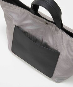 TOPKAPI 【Breath TOPKAPI sis】【WEB限定】ナイロン レザーポケット ミニ トートバッグ ショルダー付き 軽量 / CALM カーム