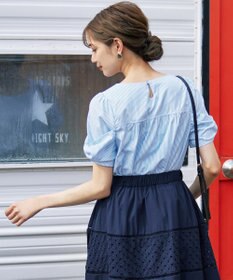 Tiaclasse 【洗える】リボン袖ブラウス