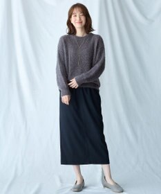 ANY 【洗濯機可】フェザーメッシュニット