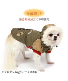 PET PARADISE スヌーピー 遠赤外線 コート 《カーキー》小型犬