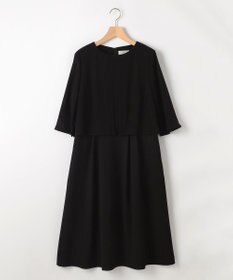 組曲 NOIR 【洗える】ウォッシャブルストレッチバックサテン ジャケット＋ワンピース