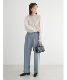 Green Parks 袖チュールドッキングリブプルオーバー