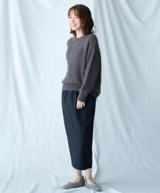 ANY 【洗濯機可】フェザーメッシュニット