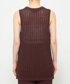 uncrave シースルーケーブルニット ノースリーブトップス