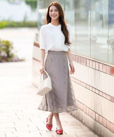 ANY SIS シアーチェック スカート