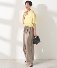 AMERICAN HOLIC ウォッシャブルシアーニット半袖ポロシャツ