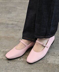 Pointer 日本製 本革ストラップ付きパンプス