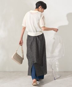 AMERICAN HOLIC ウォッシャブルシアーニット半袖ポロシャツ