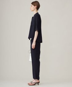 ICB L 【洗える】ライトダブルクロス クロップドシャツ