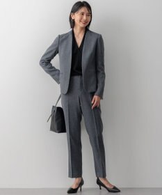 23区 S 【洗える】ウールライクカルゼ ノーカラージャケット