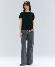 BEIGE， 【BEIGE,ecru/WEB限定・洗える】FINE DRY TOUCH / ねじりデザインコットンクルーネックTシャツ