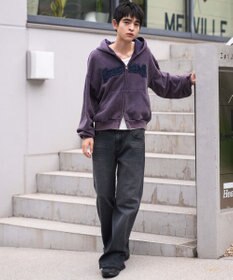 WEGO 【ウエスト調整可/SMLサイズ展開】ローライズカバーフィットフレアデニムパンツ