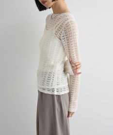 Green Parks ＳＥＴ２点　クロシェ風ニットプルオーバー