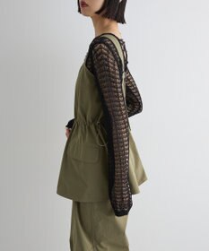 Green Parks ＳＥＴ２点　クロシェ風ニットプルオーバー