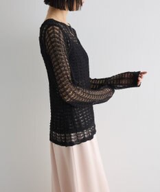 Green Parks ＳＥＴ２点　クロシェ風ニットプルオーバー