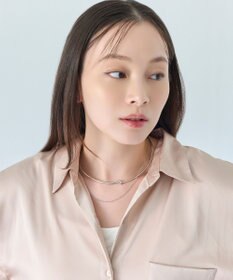 Phoebe ノットラインレイヤードチョーカー　シルバー/ネックレス/ネックカフ/36cm