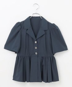 #Newans 【セレモニーにも】オープンカラーペプラムブラウス