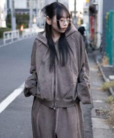 WEGO 【ユニセックス着用ITEM/MLサイズ展開】スウィッチングZIPパーカー