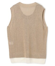 BEIGE， MORION / リネン レイヤードニット