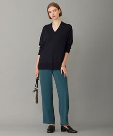 ICB L 【WEB限定カラーあり・洗える】 ライトダブルクロス ストレートパンツ