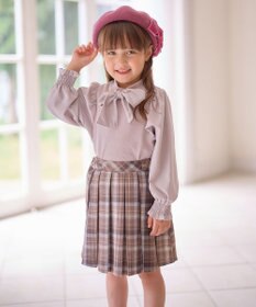 ANY KIDS リボン ボウタイ付き カットソー