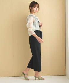 Feroux 【洗える】シャーリングシアー シャツ