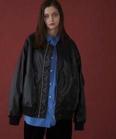 WEGO 【ユニセックス着用ITEM】エコレザーMA－1