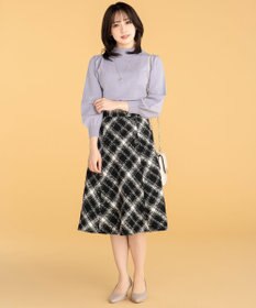 ANY SIS S 【低身長企画】バックパール調ポイント ニット