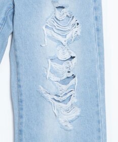 WEGO ダメージデニムワイドパンツ