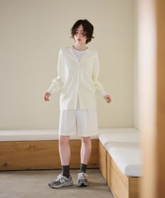 #Newans 【洗える】ファインボタンＶネックカーディガン