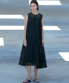 23区 【エステータ】シャドーチェック アシンメトリー ワンピース