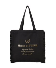 Maison de FLEUR サテンフリルスクエアトートバッグ