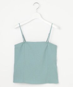 自由区 L 【セットアップ対応・接触冷感・洗える】リネンライクシンセティックキャミ ビスチェ