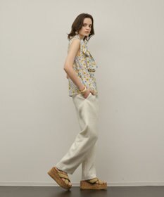 GRACE CONTINENTAL シアーフラワープリントジャガードブラウス